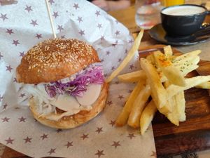 Barbarian burger at Premarché Alternative Diner in Kyoto