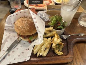 Ananas Burger  at Premarché Alternative Diner in Kyoto