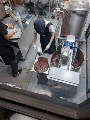 Fresh chocolate at Premarché Alternative Diner in Kyoto