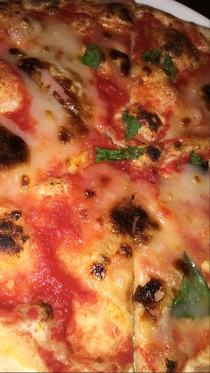 vegan pizza  at Premarché Alternative Diner in Kyoto