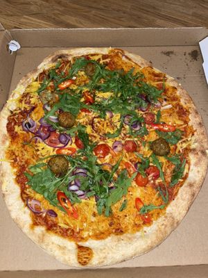 Falafel Pizza  at Locanda in Wurzburg