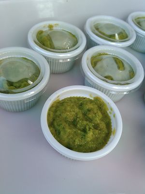 Yuzu Kosyo (condiment paste made from yuzu zest and chili peppers）
 ingredients>
Yuzu, chili peppers, natural sea salt at Demineiya in Osaka