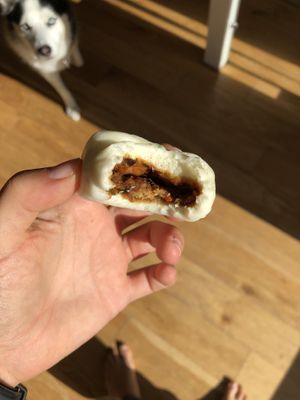 Inside the veg bun at Itsu - Sheldon Square in West London