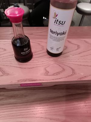 Dipping sauces at Itsu - Neal St in London