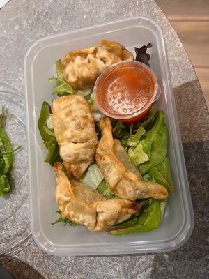 Vegetable gyoza  at Itsu - Notting Hill Gate in West London