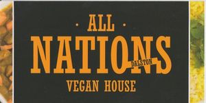All Nations Logo at All Nations Vegan House in North London