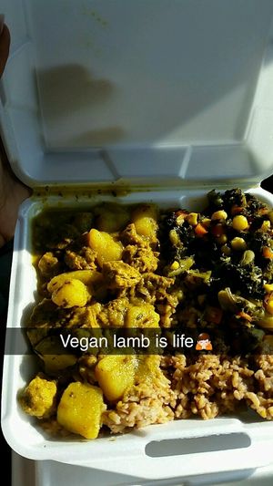 Vegan Lamb at Vegetarian Paradise in Decatur