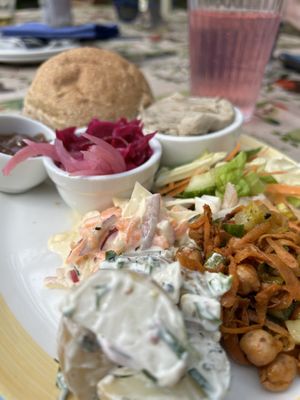 Vegan ploughman’s with Mushroom pate  at Scarthin Books Cafe in Cromford