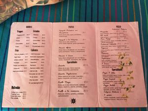 Menu at Yutsil Cafe Boutique in Valladolid
