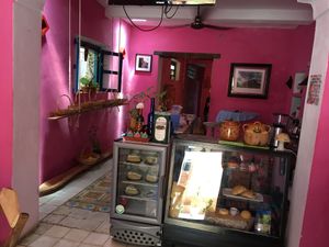 Front desk at Yutsil Cafe Boutique in Valladolid