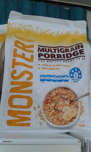 health food co TM
MONSTER
High Fibre Muesli
Netto 700gr

* Now with even more fibre
* dairy free and suitable for vegans and vegetarians

Sereal Sarapan dengan Buah Tropis
Product dari Australia

Dengan 5 buah-buahan dan kacang-kacangan:
Rolled oat
Triticale
Gandum
Sultana
Kulit Oat
Kulit Gandum
Pepaya Kering
Serpihan Lupin
Biji Lin
Kurma Kering
Biji Bunga Matahari
Biji Labu
Aprikot Kering
Kacang Almond
Buckwheat

Nikmati Monster High Fibre Muesli dengan siraman susu ataupun yogurt. Tambahkan madu dan potongan buah-buahan yang anda suka. at Vegetarian Vegan Frozen Dry in Denpasar