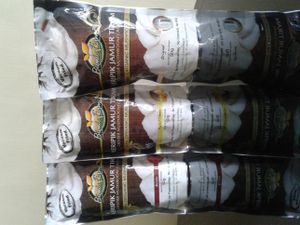 Keripik Jamur Tiram BALADO
	
Keripik Jamur Tiram 
Bionic Farm
Net. Weight 50gr
	
100% Organic Mushooms
Vacuum Fried
No Trans-Fat
No Preservatives
No Colorants
No MSG	
100% Halal
	
Ready 3 macam rasa :
- Keju	
- Balado	
- Original	
Crispy, Yummy & Healthy
	
Keripik Jamur Tiram Bionic Natura terbuat dari jamur tiram segar yang dibudidayakan secara organik di dataran tinggi, diproses dengan mesin goreng vakum dengan temperatur rendah untuk menjaga keutuhan nutrisinya dan minyaknya terhindar menjadi trans fat yang berbahaya bagi kesehatan. Disamping itu dengan goreng vakum ini kandungan minyak di dalam keripik sangat berkurang. at Vegetarian Vegan Frozen Dry in Denpasar