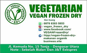 Kedai Nirwana Vegetarian to be GO VEGAN menjual nasi campur , menu dan bahan baku olahan frozen dan kering Vegetarian at Vegetarian Vegan Frozen Dry in Denpasar
