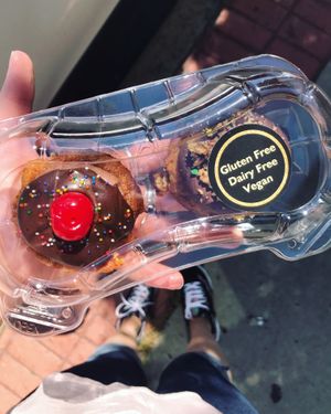 Several vegan/gf options daily!! Boston Creme and Pudgey Cake cupcakes! at The Queen's Cups in Worcester