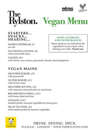  at The Rylston in South West London