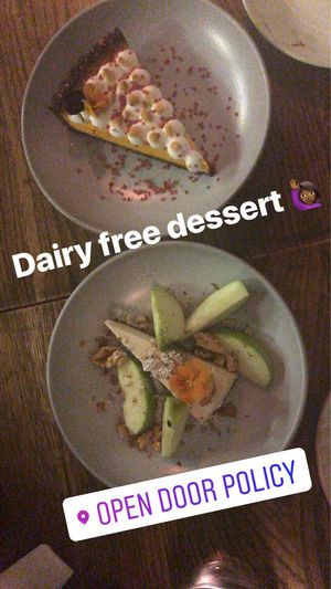 Walnut cheesecake and chocolate tart  at The Butcher's Wife in Central Singapore