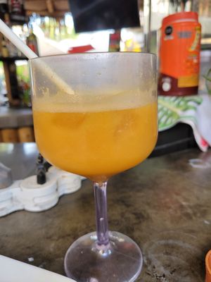 mixed fruit juice at Banana's Adventure Hostel in Huacachina