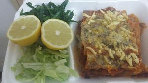 Lasagna at Vegannette in La Serena