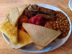 Monster vegan breakfast (February 2025) at Sophie's in Aberystwyth