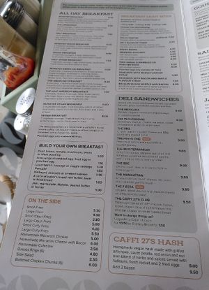 New menu page 1 (March 2026) at Sophie's in Aberystwyth
