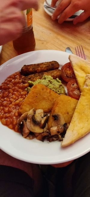 vegan breakfast at Sophie's in Aberystwyth