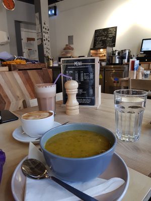 Vegan soup at The Stove in Dumfries