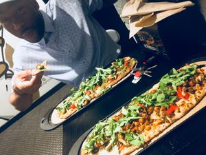 Vegan friendly pizza . at &pizza - F St NW in Washington