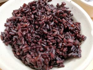 dark Purple organic  rice  at Yuan Lai - Organic Veg Mini Hot Pot in Central Singapore