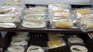 a variety of noodles to go with steamboat at Yuan Lai - Organic Veg Mini Hot Pot in Central Singapore