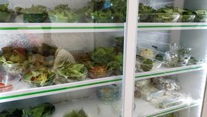 vegetables are kept fresh in the fridge.  at Yuan Lai - Organic Veg Mini Hot Pot in Central Singapore