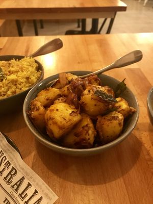 Devilled potatoe at Spice Garden in Nightcliff