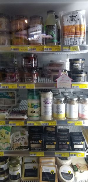 Vegan dairy options at The Organic Grocery Store in South Launceston