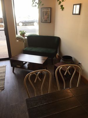 seating area at Fermento in Long Beach