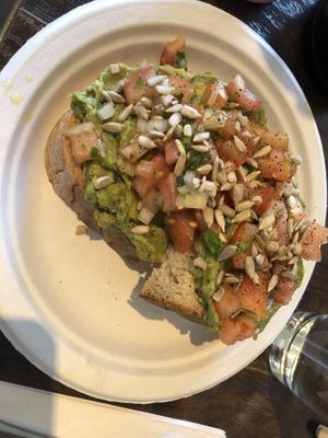 Avo toast  at Fermento in Long Beach