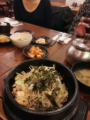 Tofu and Mushroom Bibimbap at Dubuga Tofu Go - Bibimbap Restaurant - 두 부가 in Busan