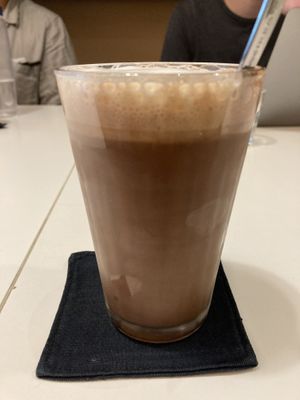 Chocolate soy milk, iced at LíngGǎn KāFēi 靈感咖啡 - MyDesy in Taipei