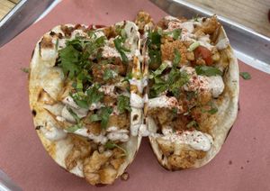 Vegan cauliflower tacos  at Kansas City Taco Company in Kansas City