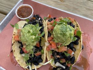 Black bean and avocado tacos   at Kansas City Taco Company in Kansas City