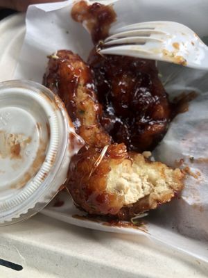 Sorry I ate it before the picture 😅 BBQ Wings 🤤   at The Reizod Vegan Experience in Columbia