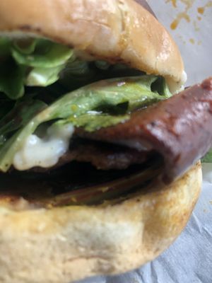 Bacon Swizz Burger 👌🏾  at The Reizod Vegan Experience in Columbia