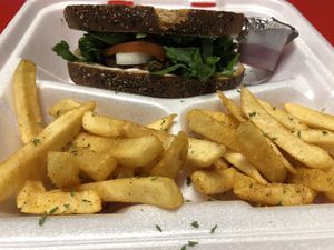 Experience Burger and fries at The Reizod Vegan Experience in Columbia
