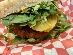 Infinite Burger! Yum  at The Reizod Vegan Experience in Columbia