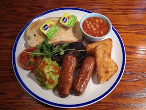 The vegan breakfast, Sports Cafe, Center Parcs Longleat #Veganuary at Sports Cafe - Center Parcs in Warminster