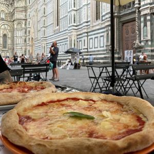 4 cheeses, gluten free pizza  at Mister Pizza - Duomo in Florence