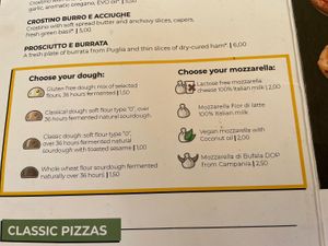 2€ added if choosing vegan cheese  at Mister Pizza - Duomo in Florence
