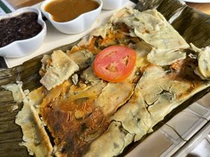 Tamale   at Iguana Juan's in San Pedro