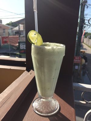 How about a frozen coconut mojito  at Iguana Juan's in San Pedro