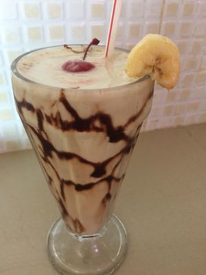 Banana - Chocolate Milkshake at Iguana Juan's in San Pedro