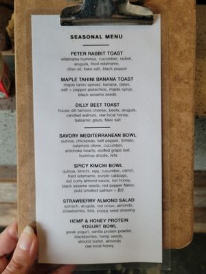 Seasonal Menu, May 2023 at Burlap and Bean in Media