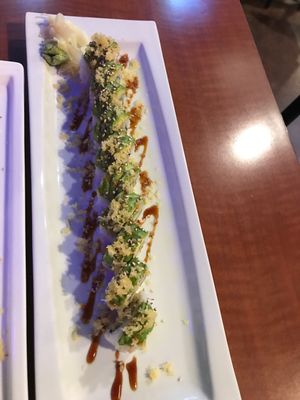 Yammy sushi roll  at Blufin Sushi in Fresno